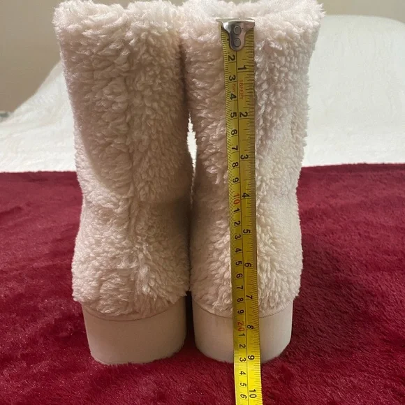 Madden Girl Cozy Cream Platform Boots - Picture 8 of 9